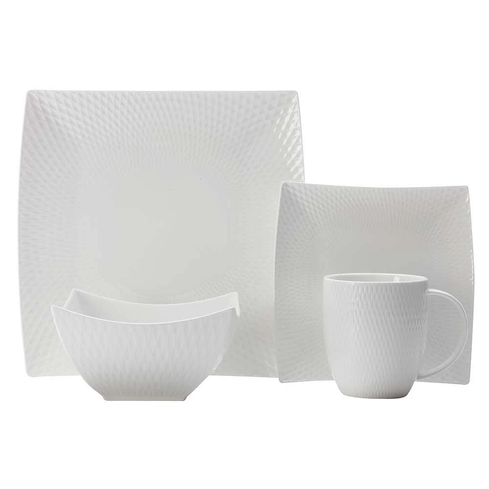 Diamond Square 16-Piece Dinnerware Set by Maxwell & Williams