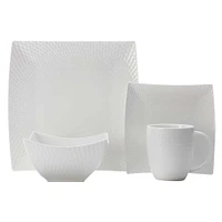 Diamond Square 16-Piece Dinnerware Set by Maxwell & Williams