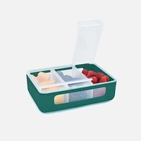 Melii Snackle Box, 3 Separate Compartments - Hunter Pine