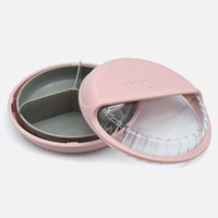 Melii Spin Snack Container - Pink/Grey