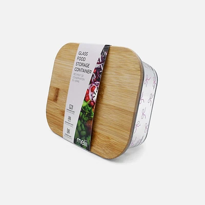 Melii Glass Food Storage Container with Bamboo Lid