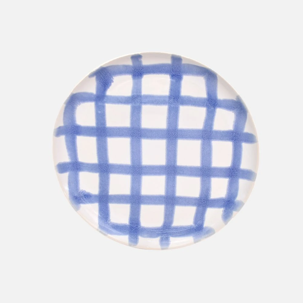 Milo Checkered Stoneware Dinner Plate