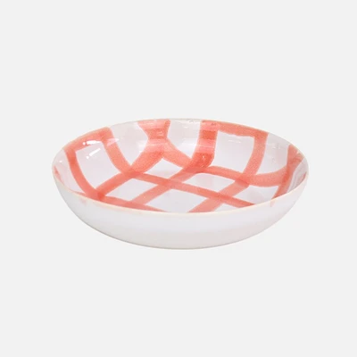 Milo Checkered Stoneware Pasta Bowl