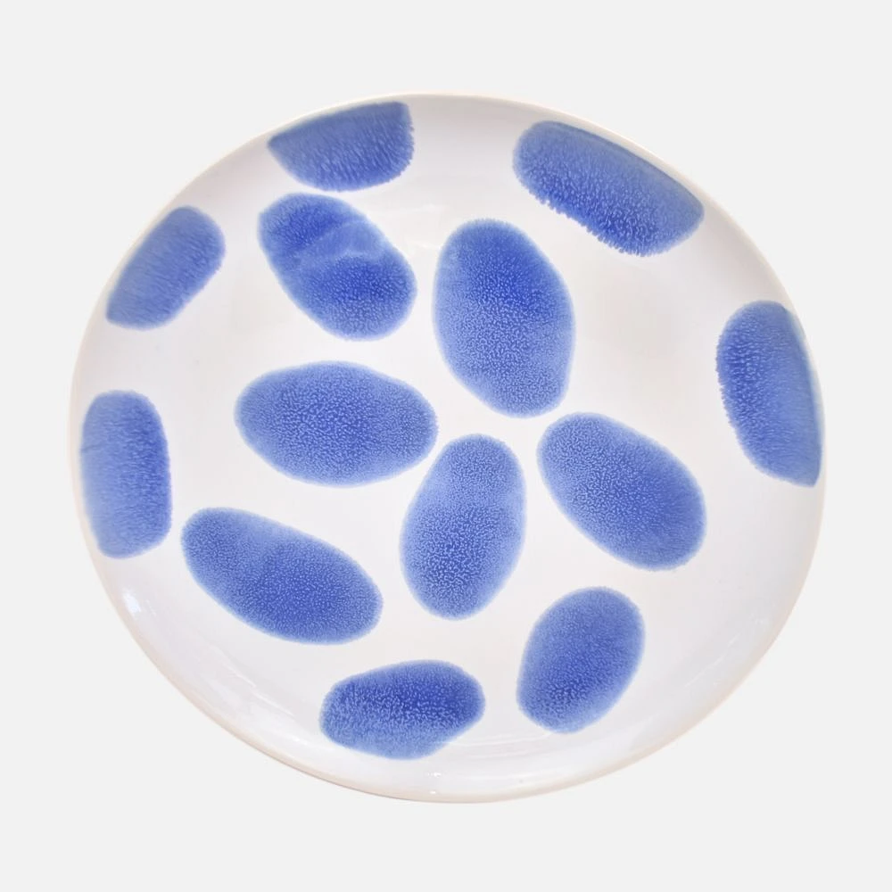 Milo Dot Stoneware Dinner Plate - Blue