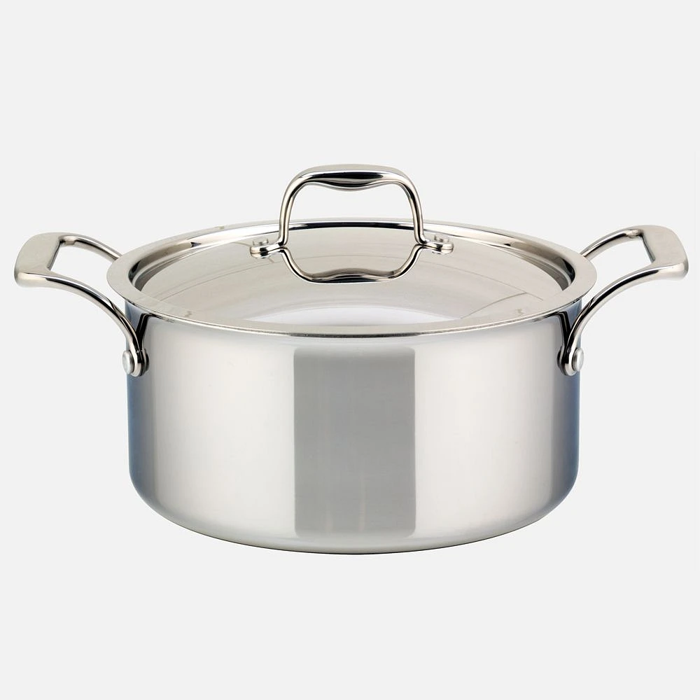 Meyer SuperSteel Tri-Ply Clad Stainless Steel Dutch Oven with Lid