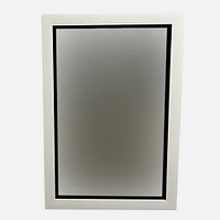 White Large Flat Frame Mirror - 22x28