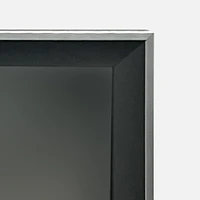 Miroir avec cadre large gris - 30 x 30 po