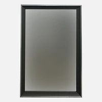 Miroir avec cadre large gris - 30 x 30 po