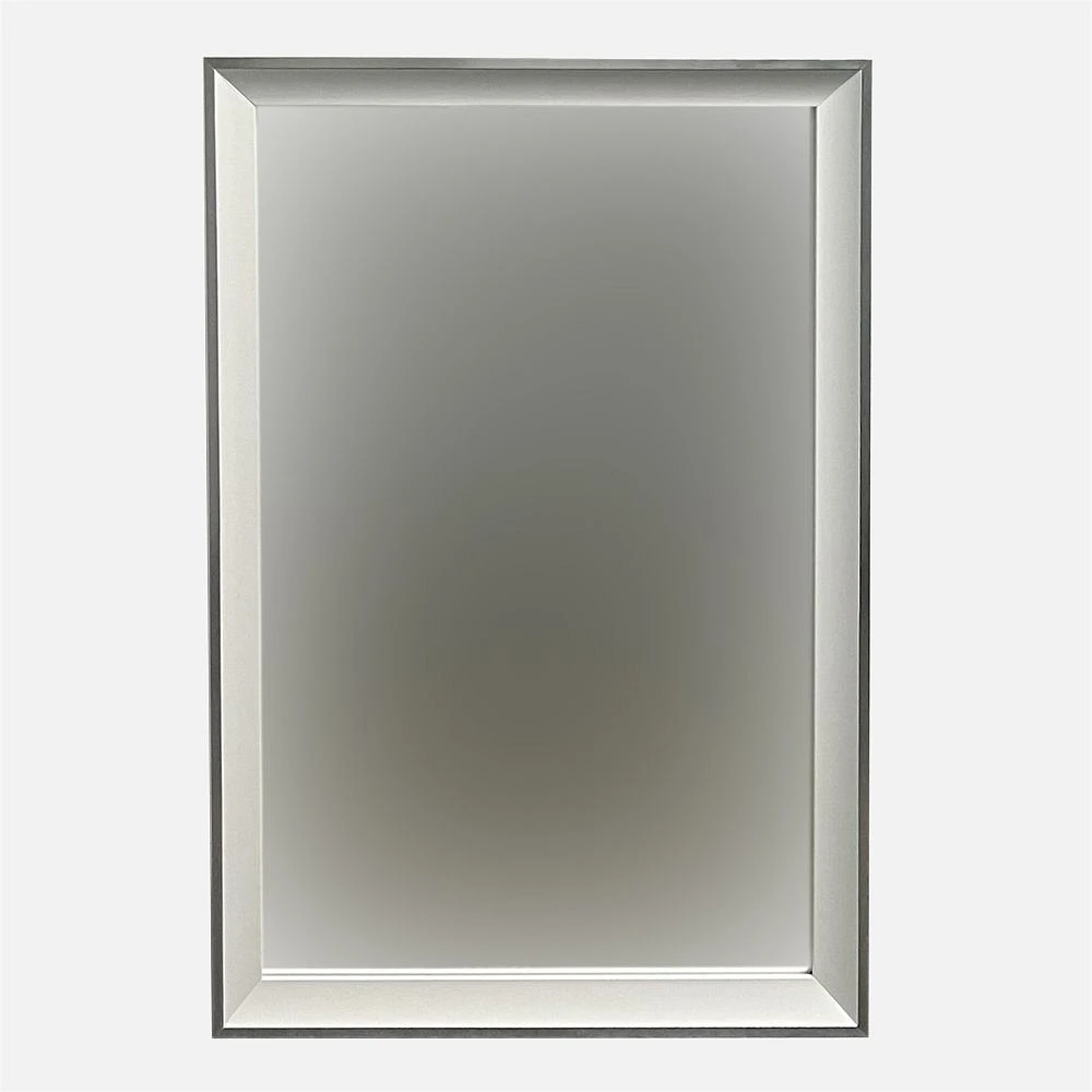 Miroir avec cadre large blanc - 24 x 36 po