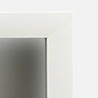 White Large Flat Frame Mirror - 22x28