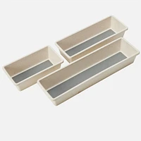 N&T Organisateur de tiroirs antidérapant 3 pièces  - Naturel, petit