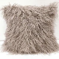 Coussin en fourrure d'agneau