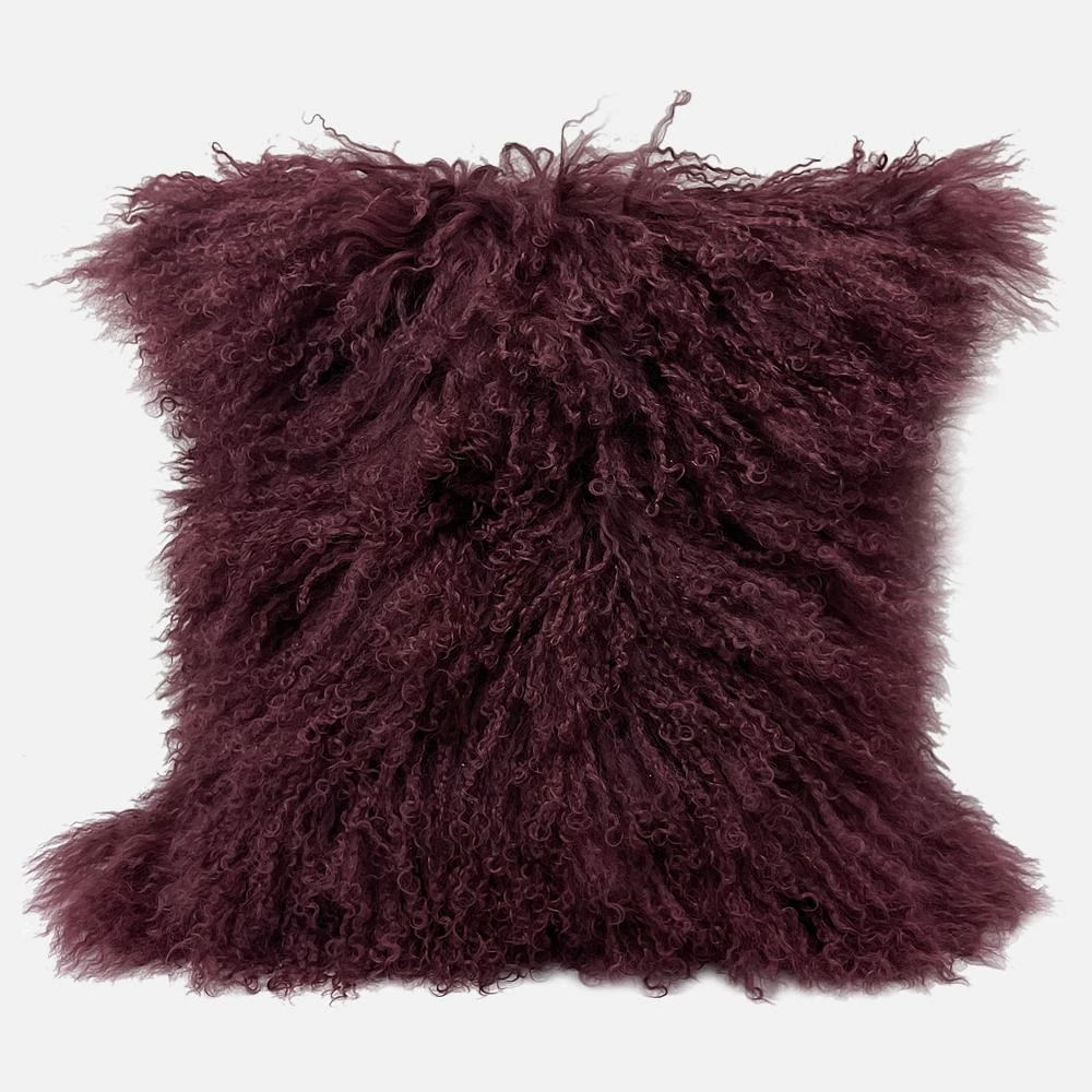 Coussin en fourrure d'agneau