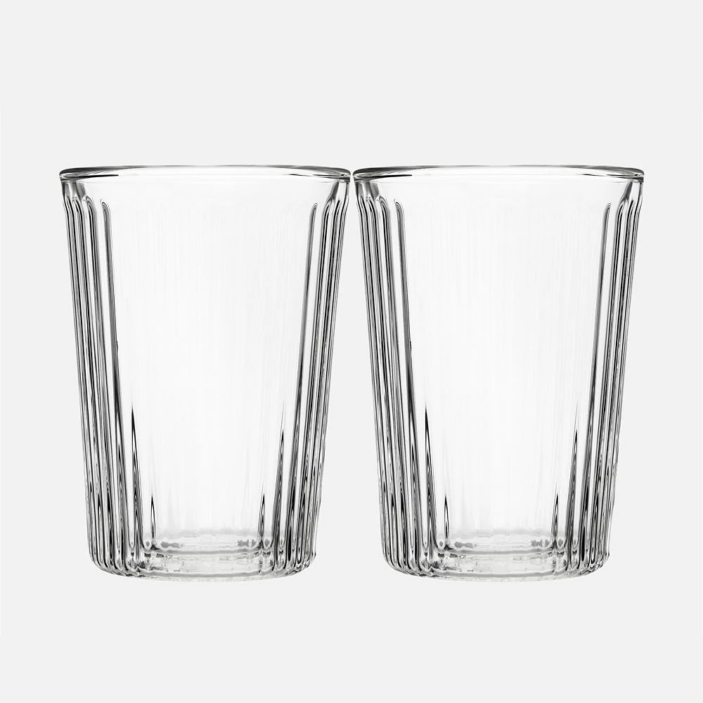 Maxwell & Williams Blend Stripey Cup Doubled Wall, Set of 2 - 250ml