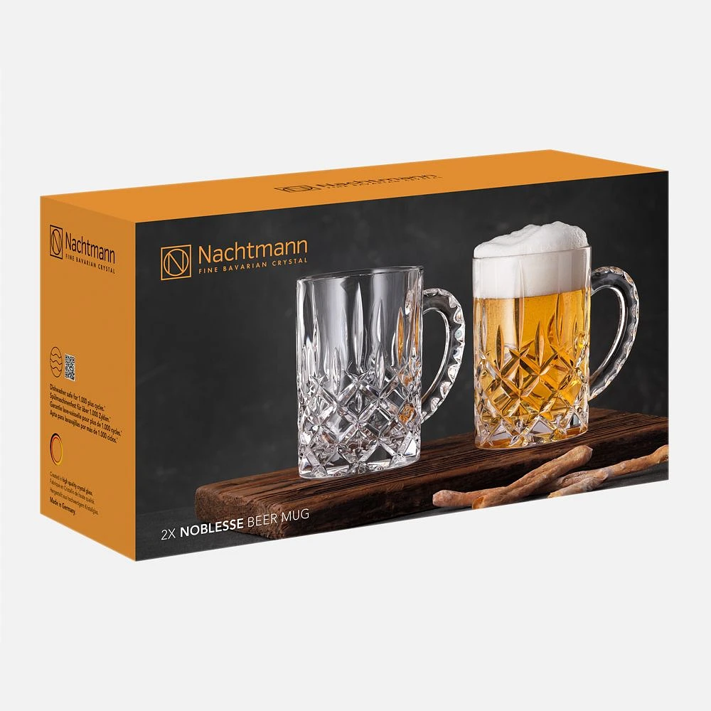 Noblesse Beer Mugs, Set of 2 