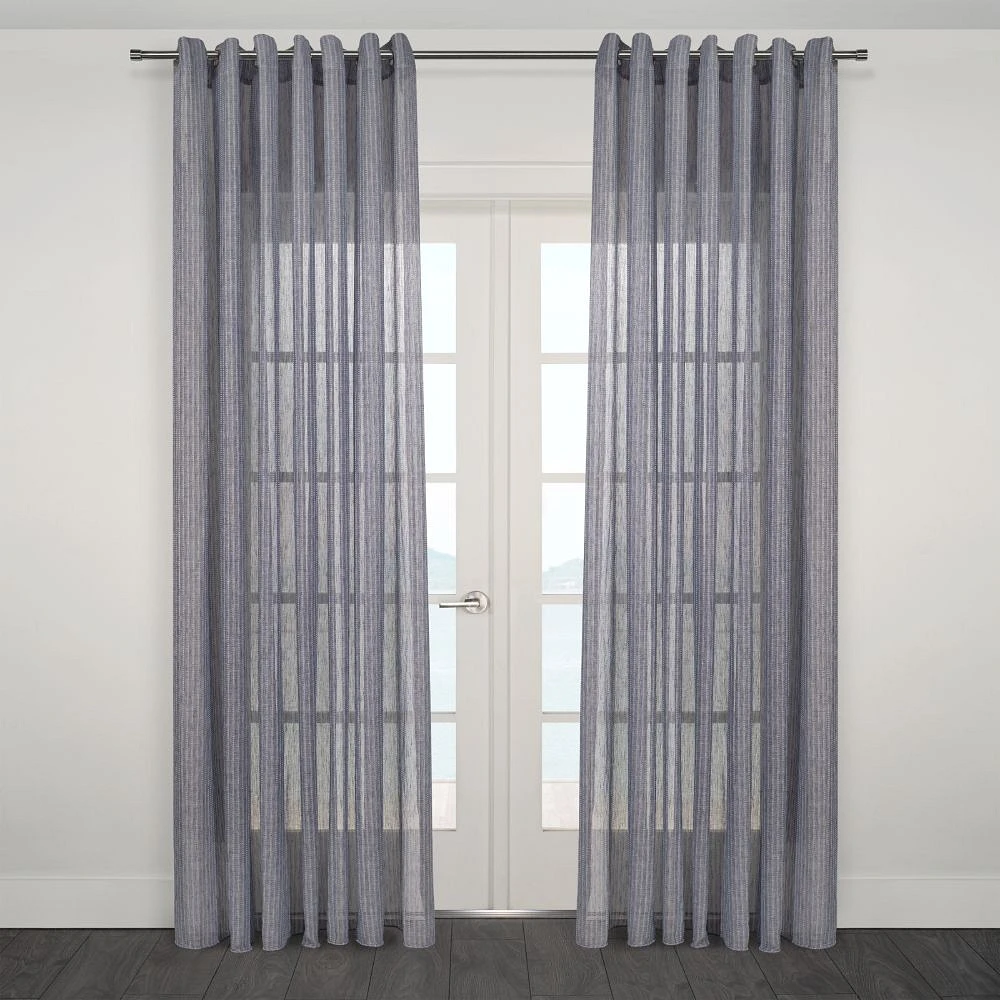 Nobile Semi Sheer Jacquard Grommet Curtain