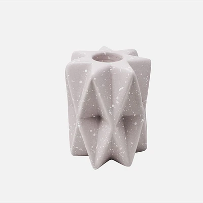 Bougeoir blanc « Origami » - 8,5 cm