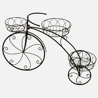 Bicycle with 3 Pots Planter - Black