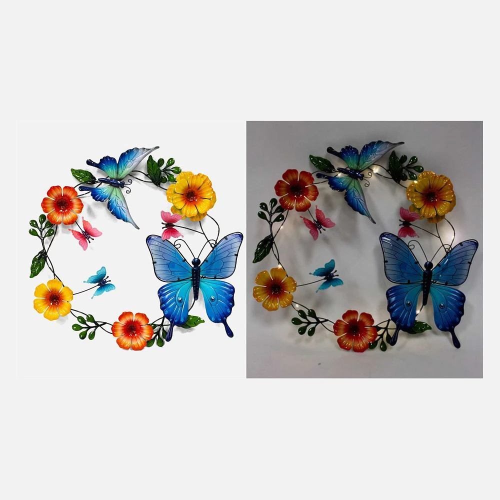 Décoration murale Couronne solaire avec papillons