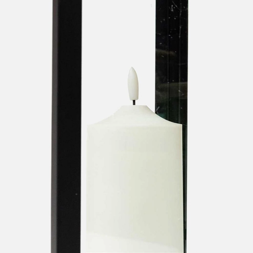 Lantern with 8" Led Light     Black