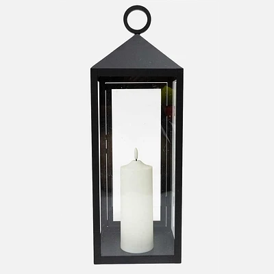 Lantern with 8" Led Light     Black