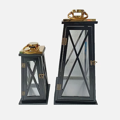 Lanterns, Set of 2 - Black