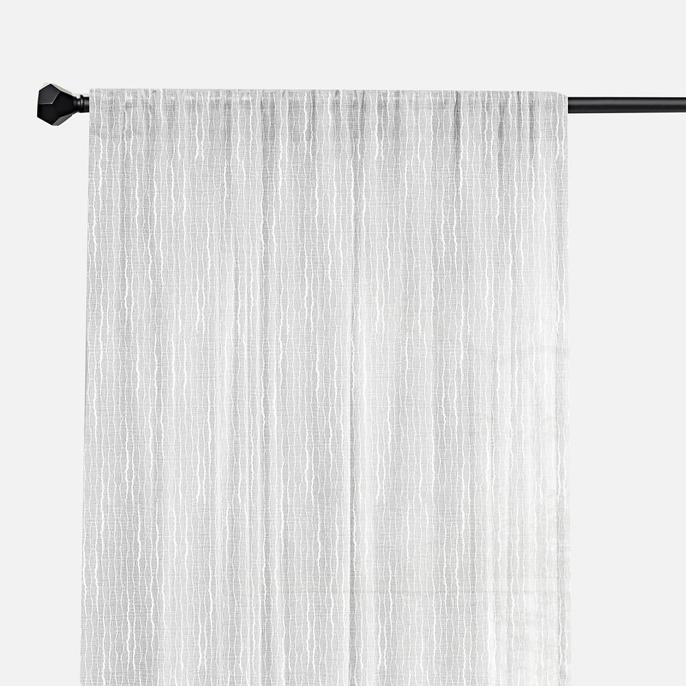 Rideau passe-tringle semi-transparent « Palu »