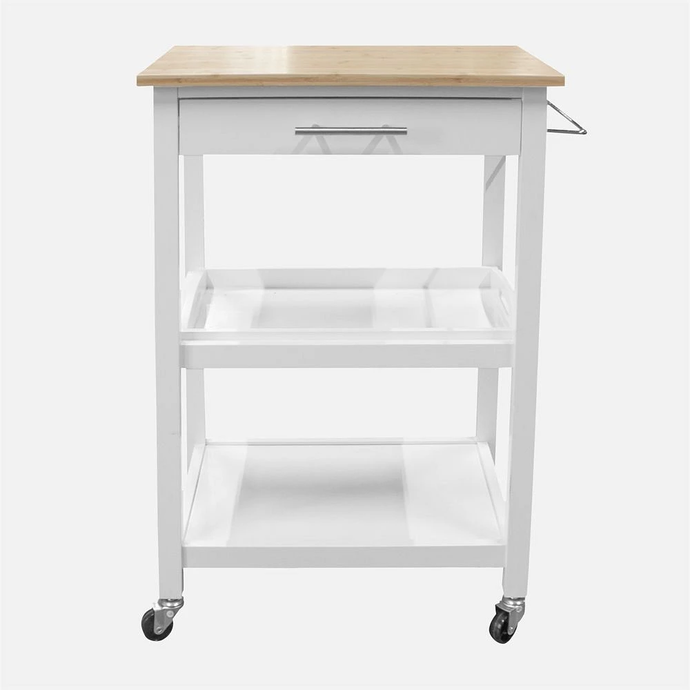 Pauline Kitchen Trolley on wheels, White