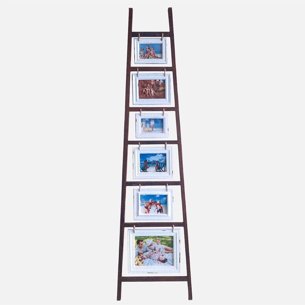 Photo Frames Ladder - 70.66 x 18.5 x 0.98", Black