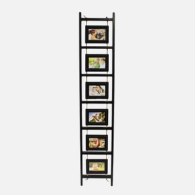 Photo Frames Ladder - 12 x 1.5 x 62.5", Black