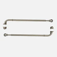 Pewter Swing Arm Curtain Rod Set