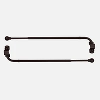 Espresso Swing Arm Curtain Rod Set - 14"-24