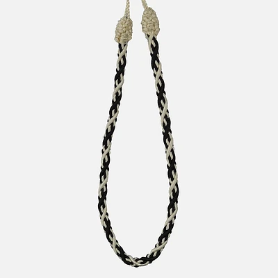 Set of 2 Black and White Tiebacks