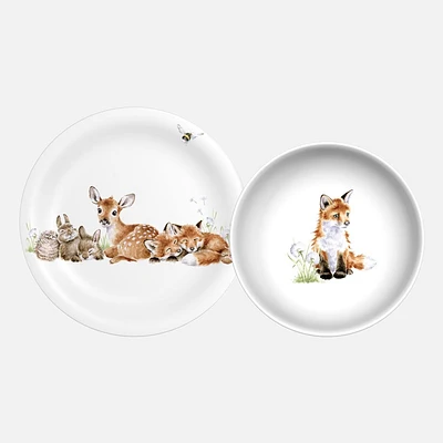 Woodland Animals Plate & Bowl Set