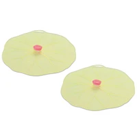 Charles Viancin Lily Pad Silicone Suction Mini Lids 4'' / 10.2 cm, Set of 2 