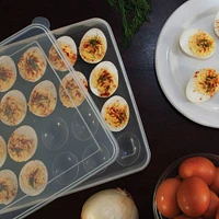 Deviled 24-Egg Carrier with Clear Cover