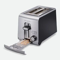 Proctor Silex 2 Slice Toaster Black and Stainless Finish