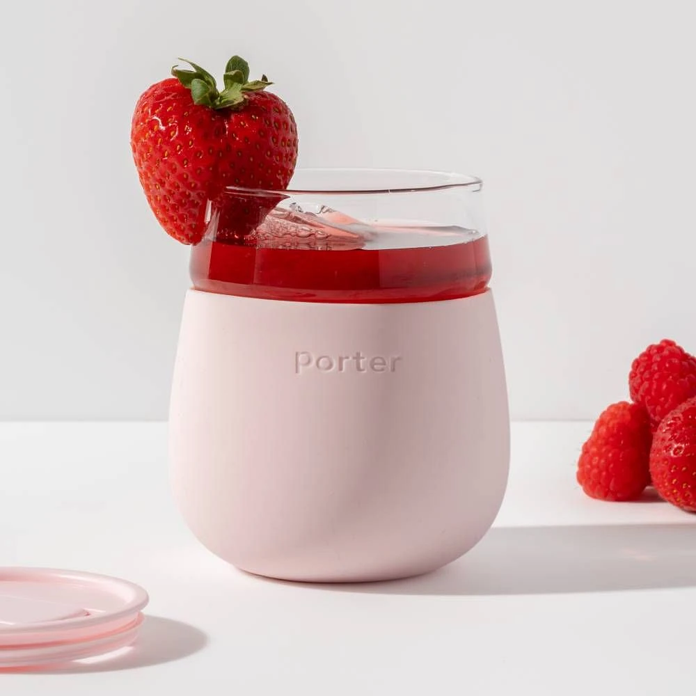 W & P Porter Gobelet en verre, 444 ml - Rose  