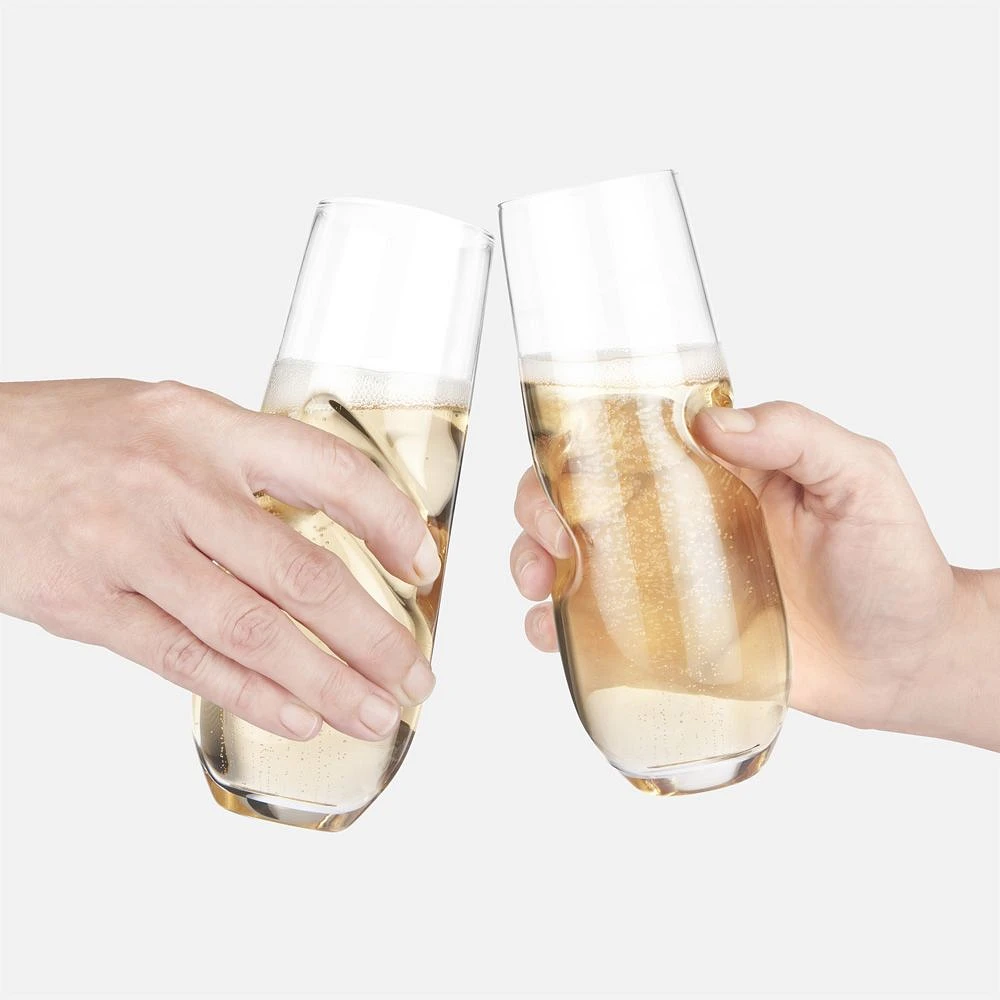 Stemless Champagne Glasses - Set of 4