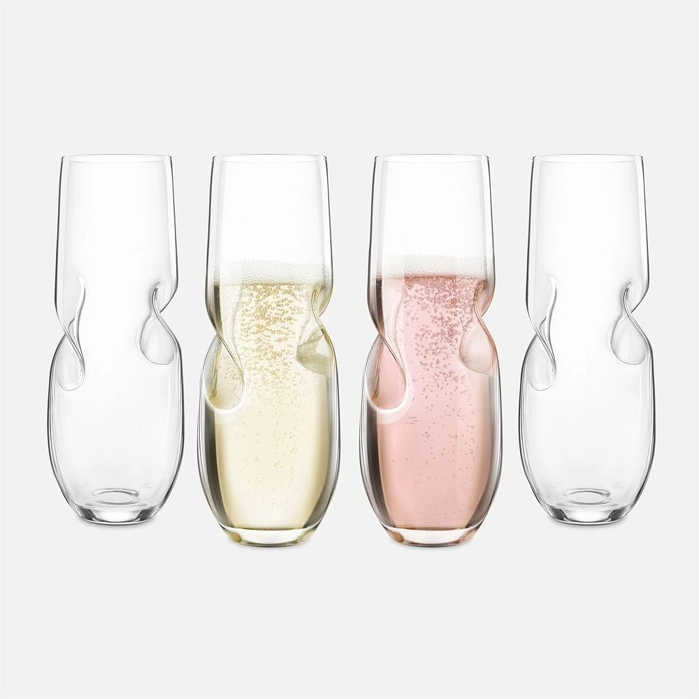 Stemless Champagne Glasses - Set of 4