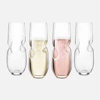 Stemless Champagne Glasses - Set of 4