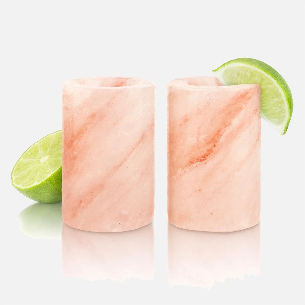 Set of 2 Himalayan Salt Shot Glasses by Final Touch