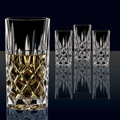 Set of 4 Noblesse Crystal Highball Glasses by Nachtmann