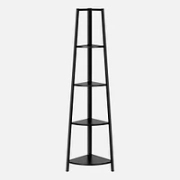 Rachelle 4-Tier Black Corner Shelf