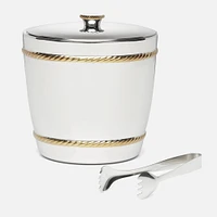 Reed & Barton Roseland Ice Bucket With Tongs 