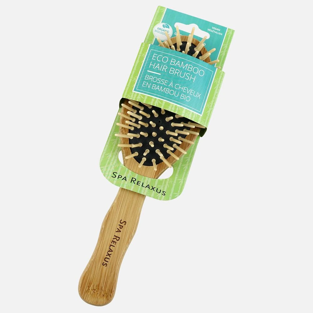 Brosse à cheveux en bambou solide