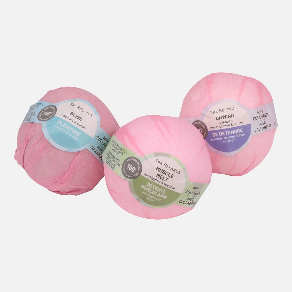 Collagen Bath Bombs, 3 Pieces