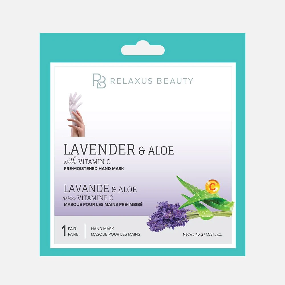 Masque pour les mains à la lavande et à l'aloès