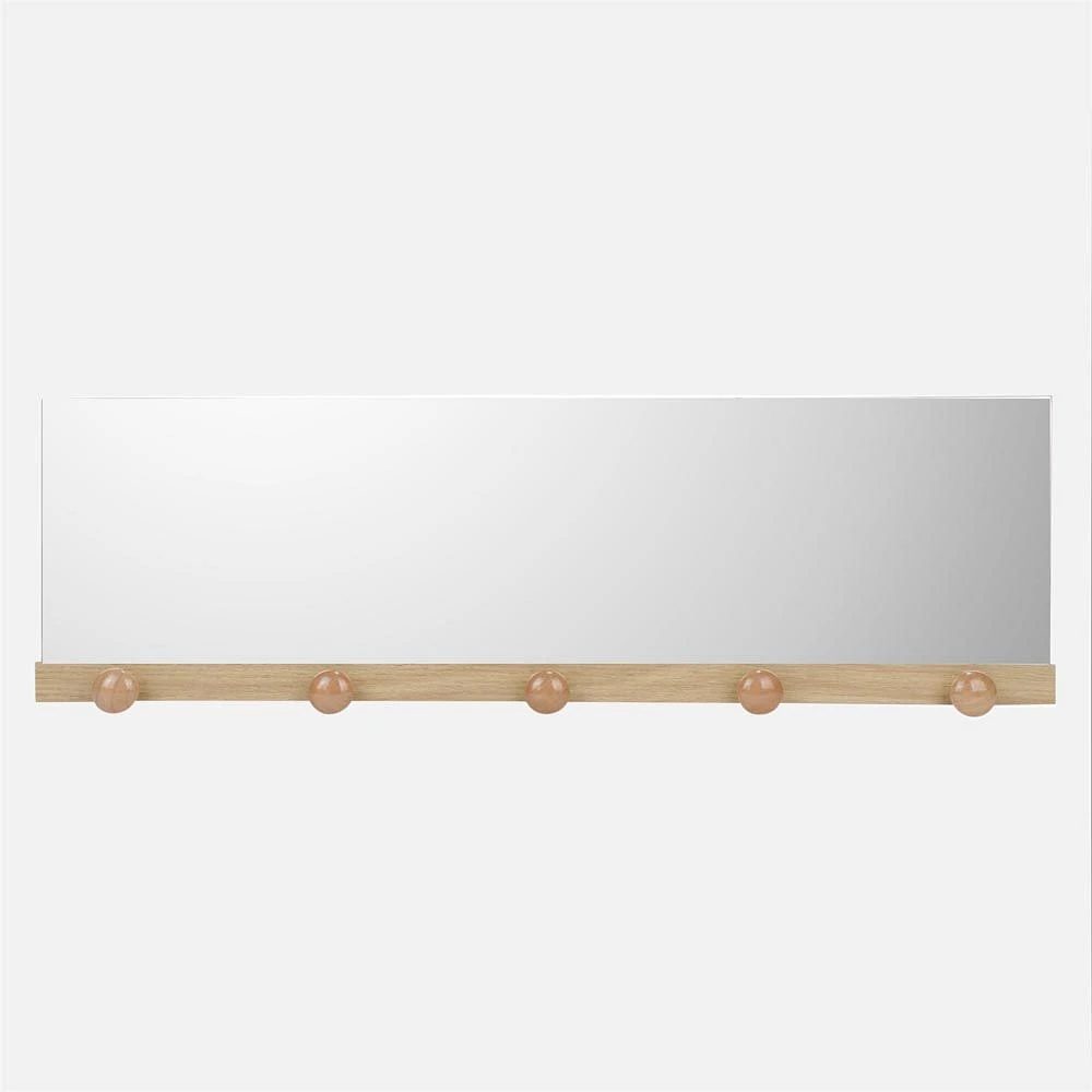 Rectangular with 5 Hooks Mirror