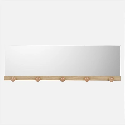 Rectangular with 5 Hooks Mirror